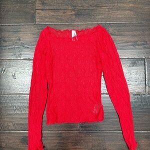 Urban Outfitters Red Lace top